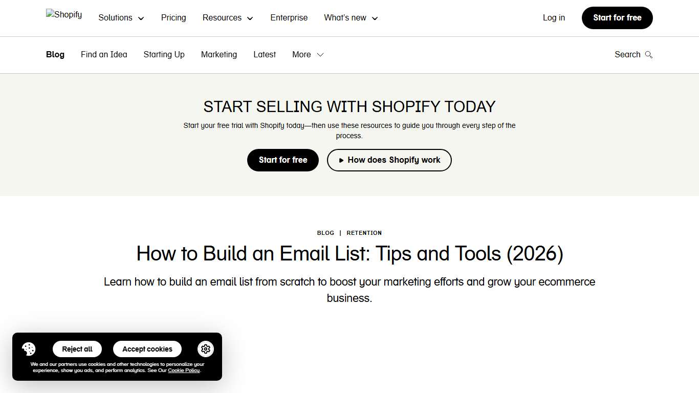 How to Build an Email List: Tips and Tools (2026) - Shopify